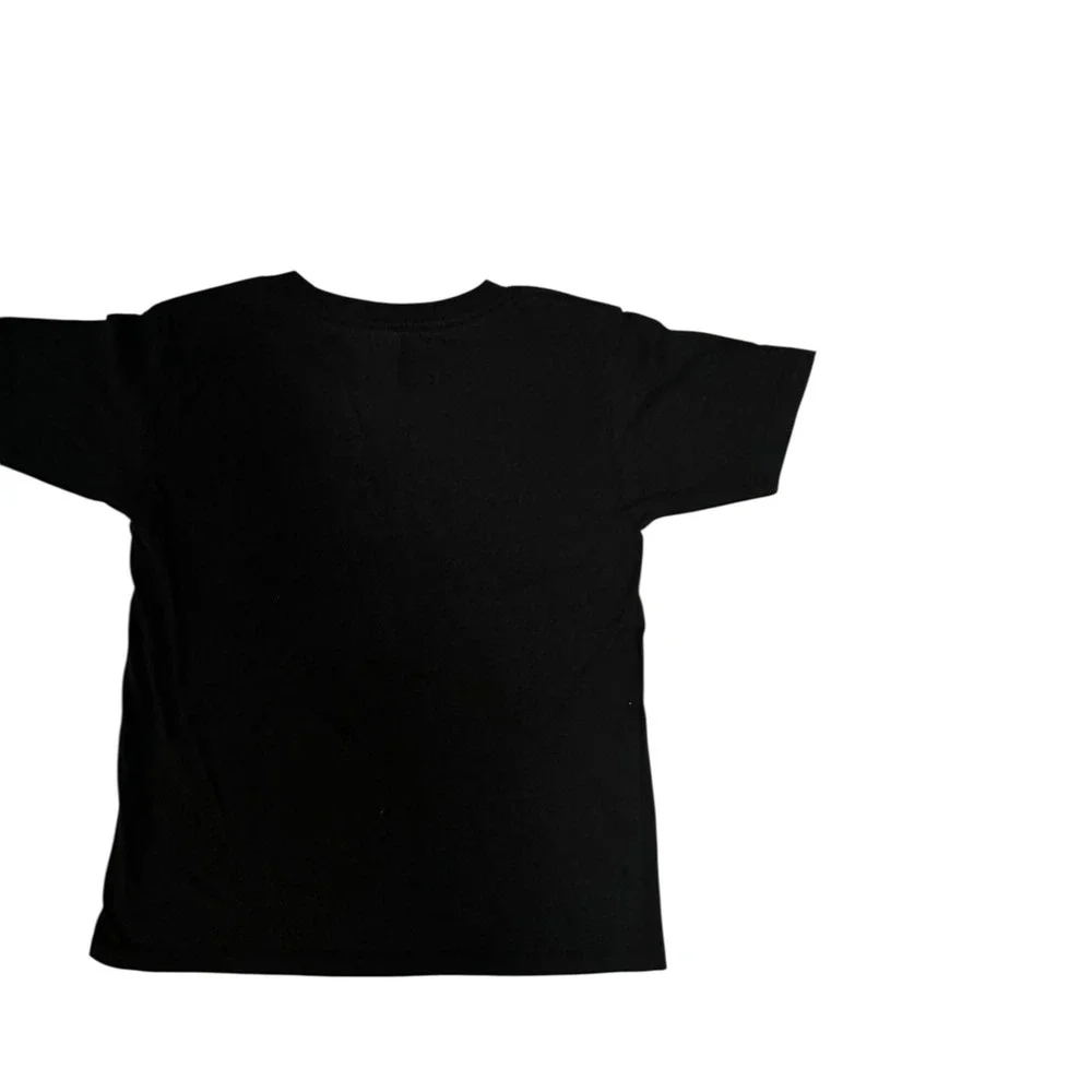Black T-Shirt with Cute Bat Graphic Tee‎ Short Sleeve Kids Size 2